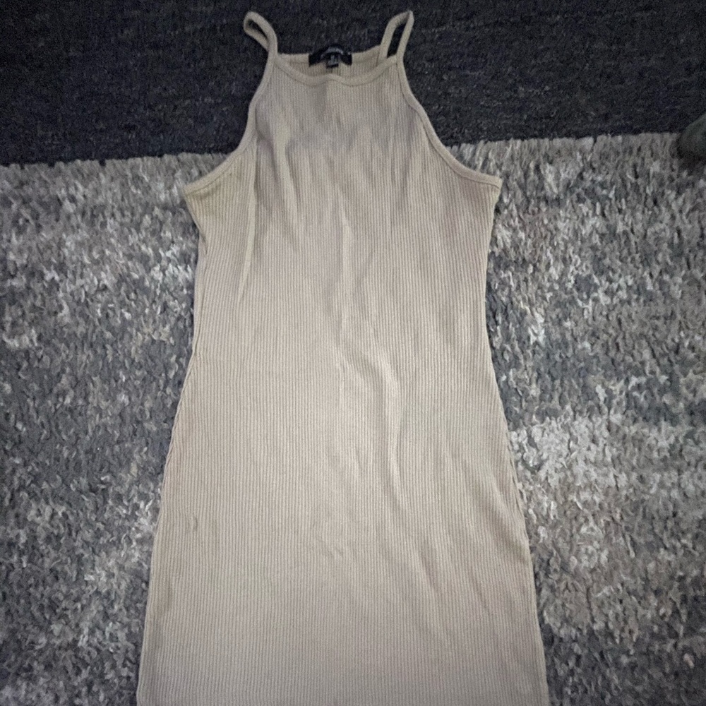 tan bodycon dress